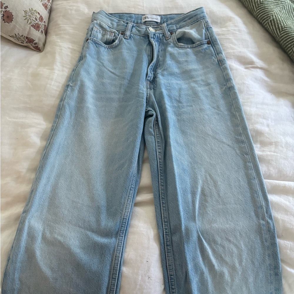Zara Lightwash Long Jeans